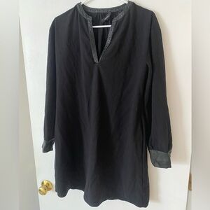 Theory Black Dress with Leather lining